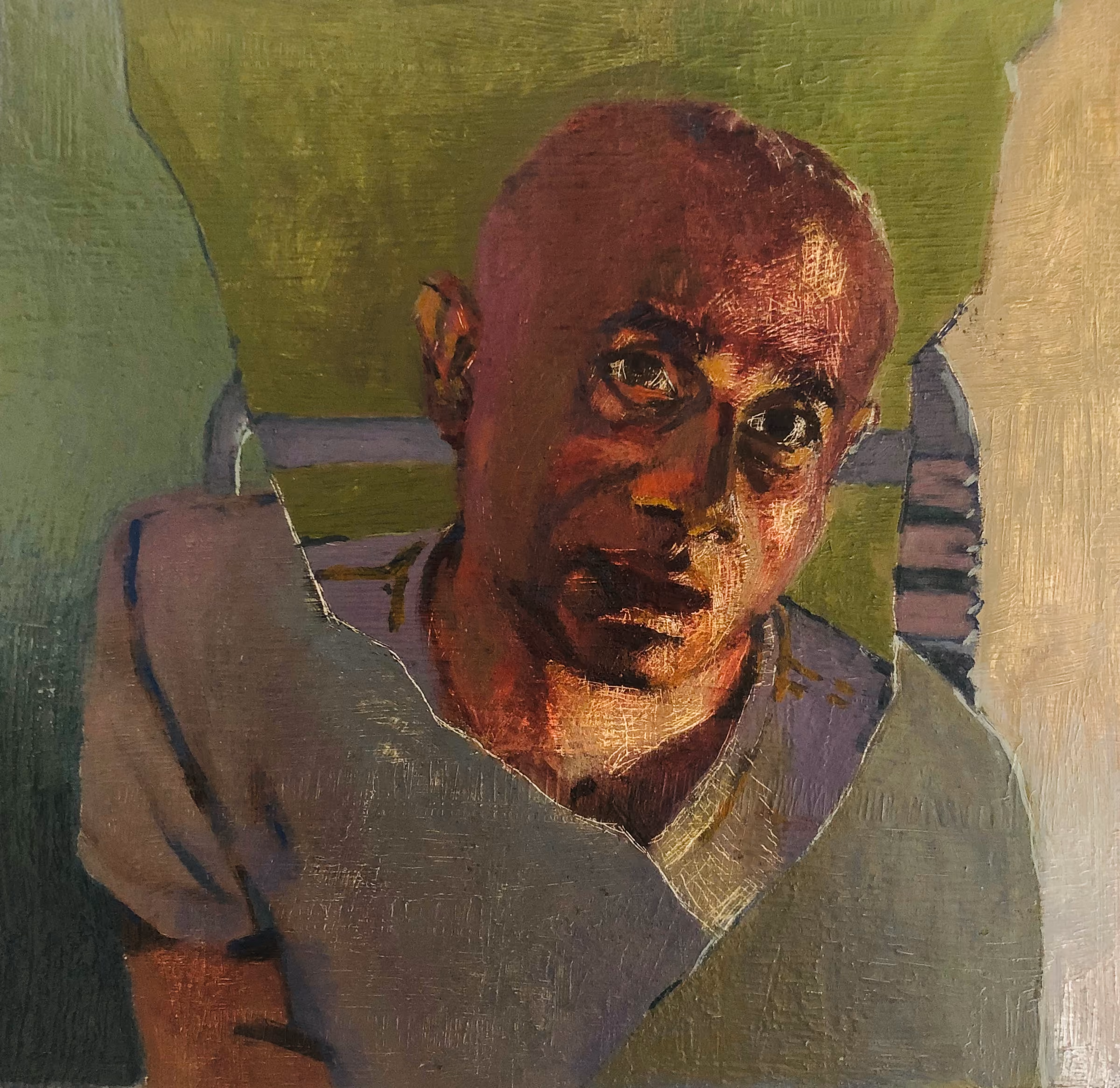 Pandemic Self Portrait in a Broken Mirror
