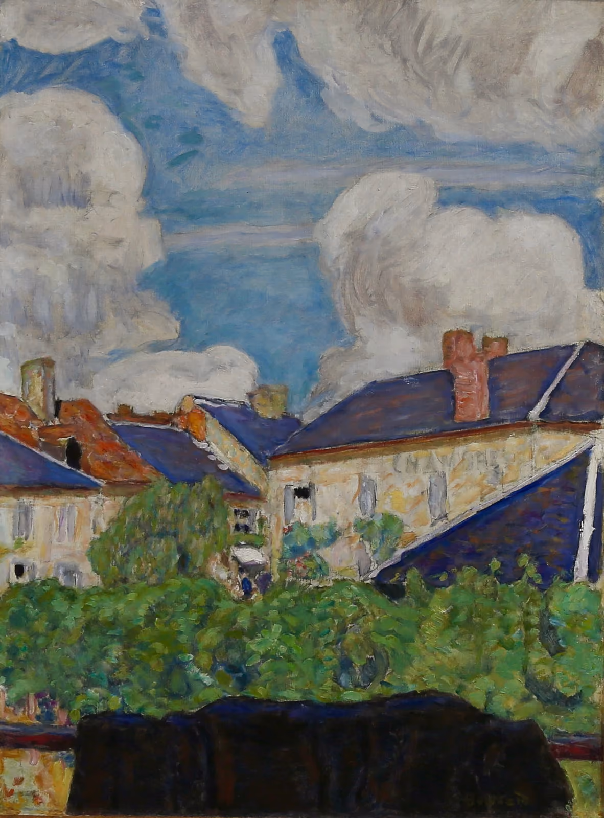 Clouds above the roof, Pierre Bonnard